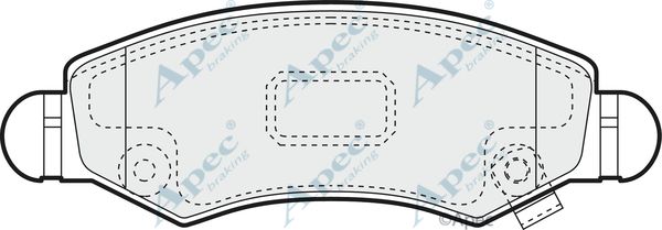 APEC BRAKING Комплект тормозных колодок, дисковый тормоз PAD1418